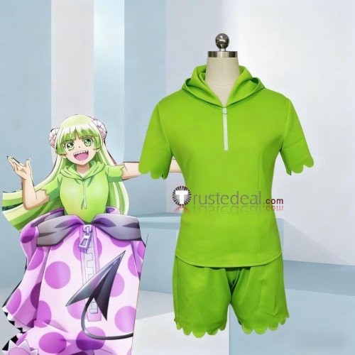 Mairimashita Iruma kun Valac Clara Dinosaur Green Cosplay Costume