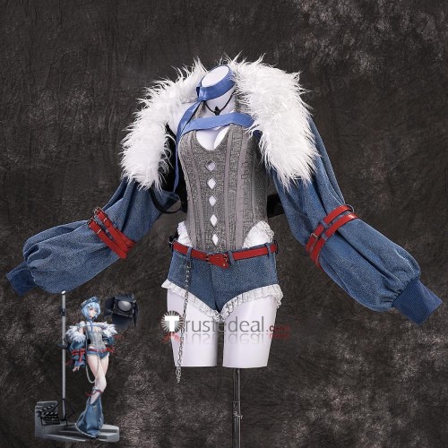 Neon Genesis Evangelion Rei Ayanami Figurine Denim Cosplay Costume