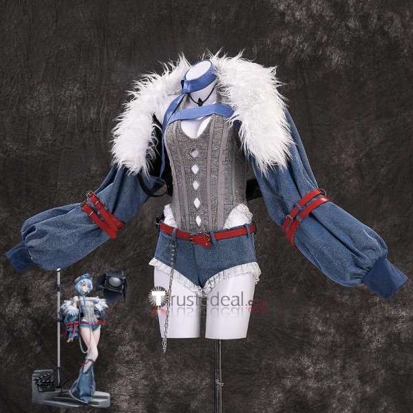 Neon Genesis Evangelion Rei Ayanami Figurine Denim Cosplay Costume