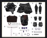 KPop Demon Hunters Zoey Battle Combat Black Suit Cosplay Costume