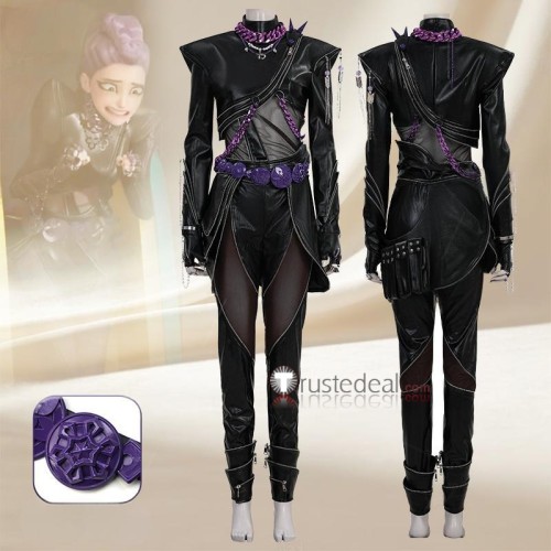 KPop Demon Hunters Rumi Battle Combat Black Suit Cosplay Costume