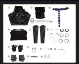 KPop Demon Hunters Mira Battle Combat Black Suit Cosplay Costume