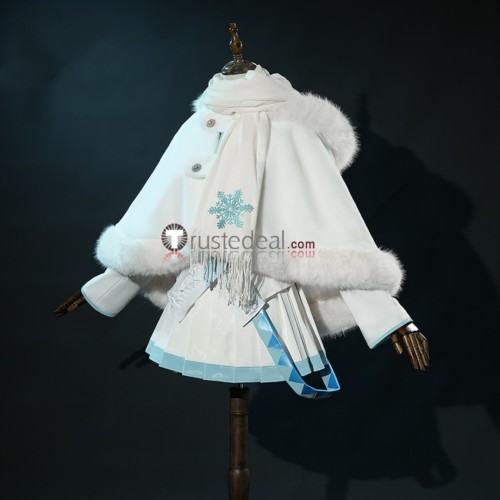 Vocaloid Hatsune Miku Sapporo Snow Winter White Outfit Cosplay Costume