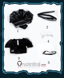 The Hundred Line Last Defense Academy Shizuhara Hiruko Black Outfit Cosplay Costume