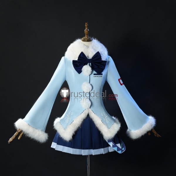 Vocaloid 2012 Snow Hatsune Miku Blue Cosplay Costume