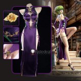 Code Geass C.C. Purple Cheongsam Cosplay Costume