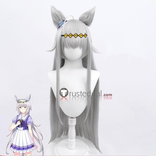 Uma Musume Pretty Derby Oguri Cap Biwa Hayahide Tokai Teio Narita Brian Grey Pink Brown Cosplay Wigs