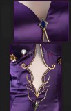 Code Geass C.C. Purple Cheongsam Cosplay Costume