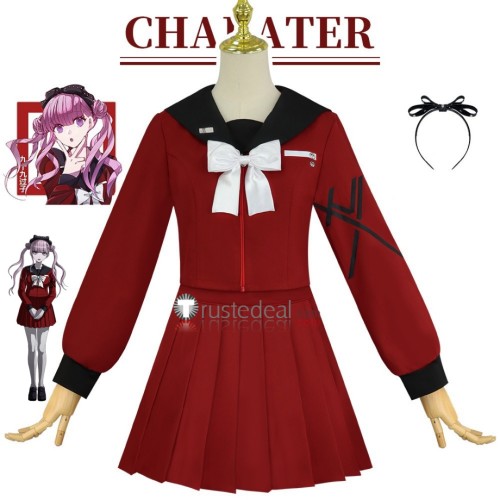 The Hundred Line Last Defense Academy Tsukumo Kako Uniform Red Cosplay Costume 2