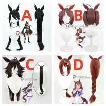 Uma Musume Pretty Derby Symboli Kris S Gran Alegria Mr. C.B. Super Creek Black Brown Cosplay Wigs