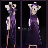 Code Geass C.C. Purple Cheongsam Cosplay Costume