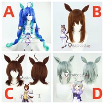 Uma Musume Pretty Derby Nakayama Festa Twin Turb Agnes Tachyon Seiun Sky Brown Blue Cosplay Wigs
