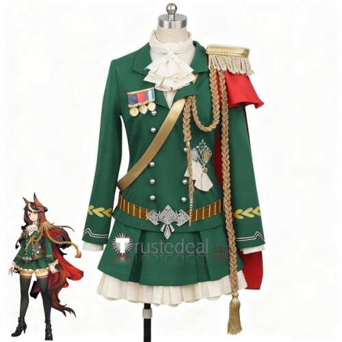 Uma Musume Pretty Derby The Decisive Symboli Rudolf Green Cosplay Costume 2