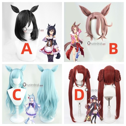 Uma Musume Pretty Derby Eishin Flash Narita Taishin Mejiro Ardan Sweep Tosho Black Blue Pink Red Cosplay Wigs