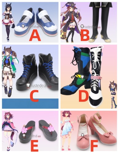 Uma Musume Pretty Derby Eishin Flash Sweep Tosho Tosen Jordan Sakura Chiyono O Blue Pink Black Cosplay Boots Shoes