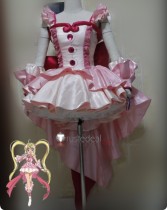 Mermaid Melody Lucia Nanami Super Idol Pink Dress Cosplay Costume Custom Size