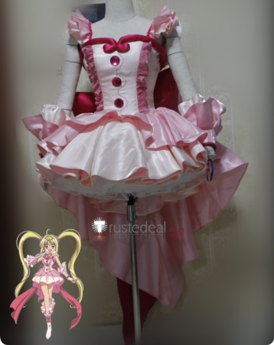 Mermaid Melody Lucia Nanami Super Idol Pink Dress Cosplay Costume Custom Size