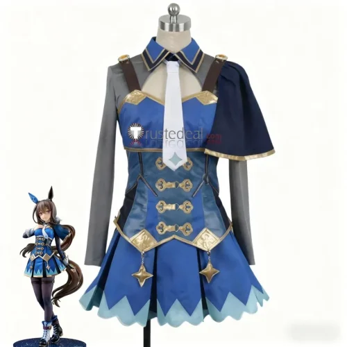 Uma Musume Pretty Derby The Decisive Admire Vega Blue Outfit Cosplay Costume 2
