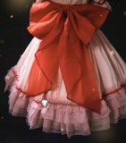 Touhou Project Remilia Scarlet Lolita Pink Dress Cosplay Costume 2