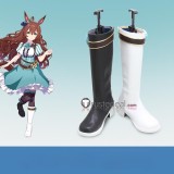 Uma Musume Pretty Derby Mejiro Bright Christmas Mejiro Ryan Copano Rickey White Brown Cosplay Boots Shoes