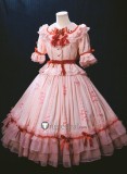 Touhou Project Remilia Scarlet Lolita Pink Dress Cosplay Costume 2