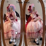 Touhou Project Remilia Scarlet Lolita Pink Dress Cosplay Costume 2