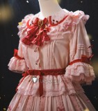 Touhou Project Remilia Scarlet Lolita Pink Dress Cosplay Costume 2