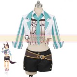 Uma Musume Pretty Derby The Decisive Mejiro Ryan Mejiro Bright Blue Outfit Cosplay Costume