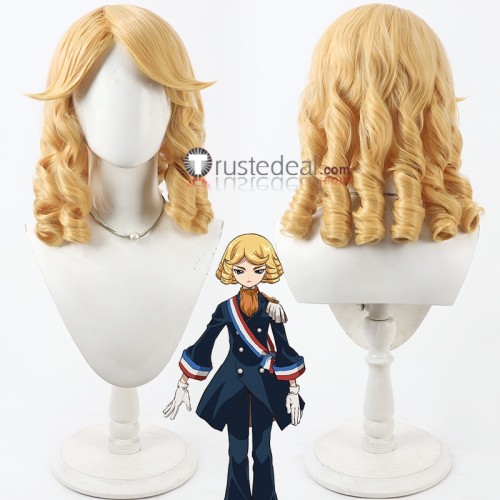 Dr. Stone Francois Nikki Hanada Blonde Green Cosplay Wigs