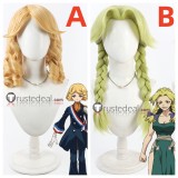 Dr. Stone Francois Nikki Hanada Blonde Green Cosplay Wigs