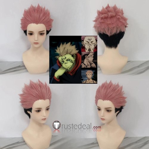 Jujutsu Kaisen Ryomen Sukuna Toge Inumaki Suguru Geto Pink Beige Black Styled Cosplay Wig
