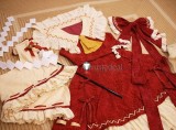 Touhou Project Reimu Hakurei Witch Red White Lolita Dress Cosplay Costume 2