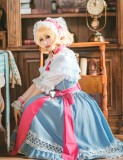 Touhou Project Alice Margatroid Blue Lolita Dress Cosplay Costume