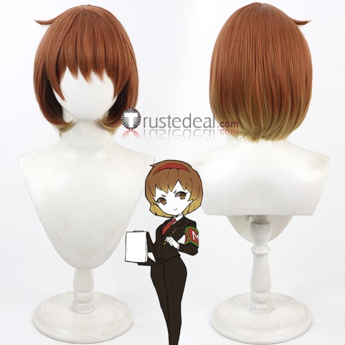 Library Of Ruina Malkuth Yan Vismok Orange Brown Grey Cosplay Wig