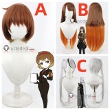 Library Of Ruina Malkuth Yan Vismok Orange Brown Grey Cosplay Wig
