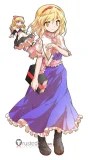 Touhou Project Alice Margatroid Blue Lolita Dress Cosplay Costume