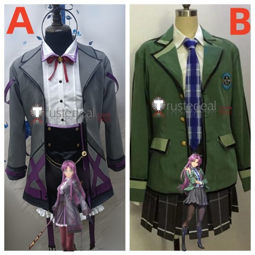 The Legend of Heroes Renne Bright Grey Green Uniform Cosplay Costume Custom Size