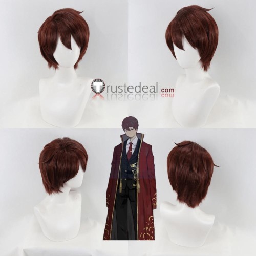 Library Of Ruina Lowell Brown Red Styled Cosplay Wig