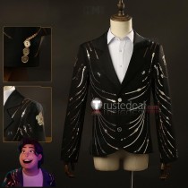 KPop Demon Hunters Tritagonist Bobby Black Suit Coat Cosplay Costume