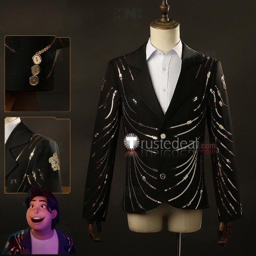 KPop Demon Hunters Tritagonist Bobby Black Suit Coat Cosplay Costume