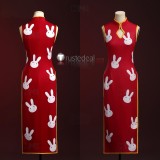 Gintama Kagura Bunny Red Cheongsam Cosplay Costume