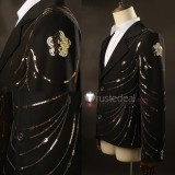 KPop Demon Hunters Tritagonist Bobby Black Suit Coat Cosplay Costume