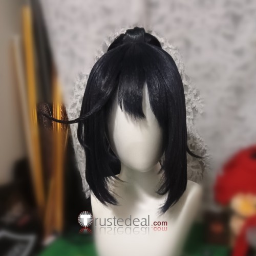 Limbus Company Hong Lu Lace Front Dark Blue Styled Cosplay Wig