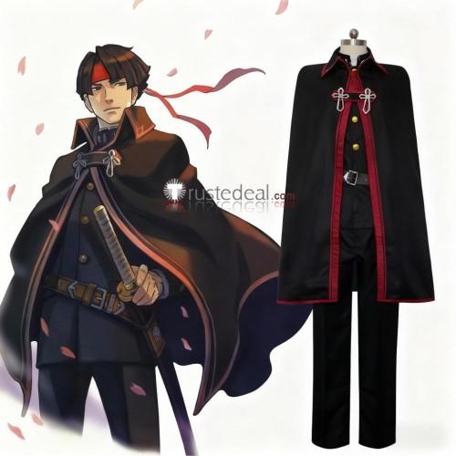 Dai Gyakuten Saiban Naruhodou Ryounosuke no Bouken Defense Attorney Kazuma Asougi University Uniform Black Cosplay Costume 2