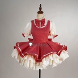 Cardcaptor Sakura OP Sakura Kinomoto Battle Red Pink Lolita Dress Cosplay Costume
