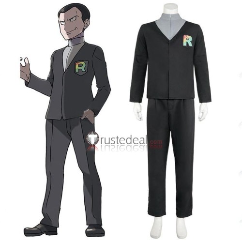 Pokemon Sun and Moon Team Rainbow Rocket Leader Giovanni Professor Kukui Cosplay Costumes