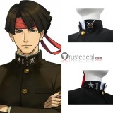 Dai Gyakuten Saiban Naruhodou Ryounosuke no Bouken Defense Attorney Kazuma Asougi University Uniform Black Cosplay Costume 2
