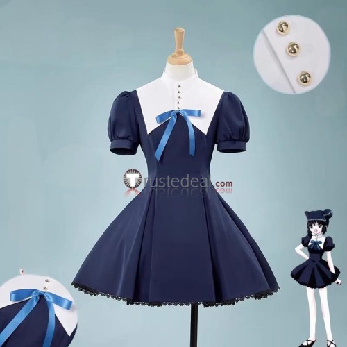Tokyo Mew Mew Minto Aizawa Mew Mint Dark Blue Dress Cosplay Costume