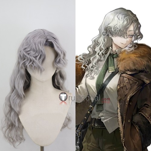 Reverse 1999 Windsong Grey Aleph Braid Red Styled Cosplay Wig