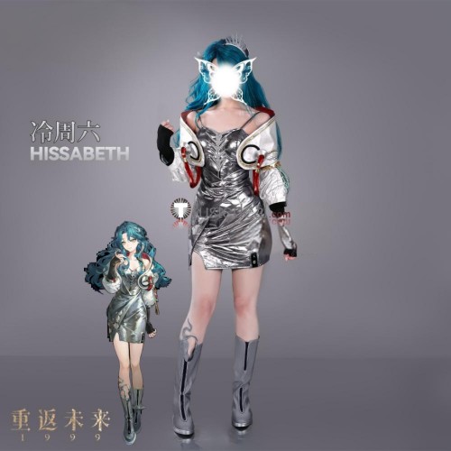 Reverse 1999 Hissabeth Silver Outfit Cosplay Costume